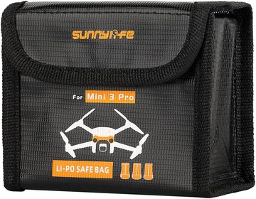 Lipo Battery Safe Bag Fireproof Safety Charging Storage Bag Compatible with DJI Mini 3/3 Pro RC Drone (Large, For 3pcs batteries)