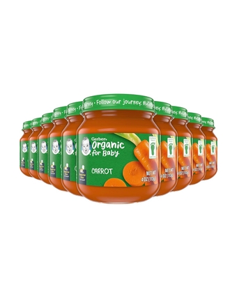 1st Foods Organic for Baby Baby Food, Carrot, 4 oz Jar (10 Pack)