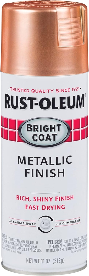 314417 Stops Rust Bright Coat Metallic Spray Paint, 11 Oz, Copper