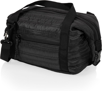 Midday Quilted Washable Insulated Lunch Bag, Soft-sided Lunch Box, Lunch Cooler Bag, (Obsidian Black)