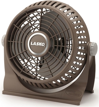 505 Small Desk Fan with10-Inch Pivoting Head, Portable Electric Plug-In Table Fan Creates a Quiet Personal Cooling Breeze, Ideal for Travel, Bedroom, Dorm, and Office – Bronze
