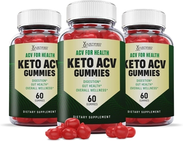 Justified Laboratories (3 Pack) ACV for Health Keto ACV Gummies 1000MG with Pomegranate Juice Beet Root B12 180 Gummys
