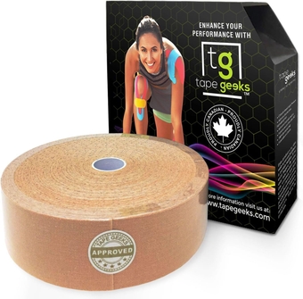 Beige Athletic Tape, Kinesiology Tape for Pregnant Women Roll - Hypoallergenic Sports Tape, Pregnancy Tape Belly Support, Medical Tape for Sensitive Skin, Muscle Tape, Anti Aging Face Tape