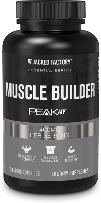 Essentials Muscle Builder - Daily Muscle Builder for Men with Peak ATP to Support Lean Muscle Gain, Enhance Athletic Performance, & Fortify ATP Levels for Muscle Growth - 30 Capsules