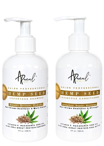 Luxurious Shampoo and Conditioner Set Hemp Seed Hair Conditioner – 8oz Conditioner and 8oz Shampoo moisturizing, treatment Perfect for curly, wavy, coily and kinky texured hair types