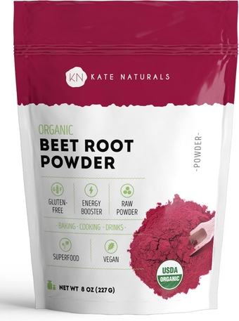 Beet Root Powder for Baking & Smoothies (8oz) USDA Organic Beetroot Powder & Nitric Oxide Supplement for Increase Energy & Stamina Pre Workout. Gluten Free Organic Beet Powder