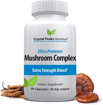 Mushroom Superfood Master Blend Mushroom Capsules Supplement, 10 Mushroom Complex, Lions Mane, Chaga, Cordyceps, Reishi Extract 60 Capsules