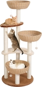51 Inch Woven Cat Tree w/ 3 Basket Beds