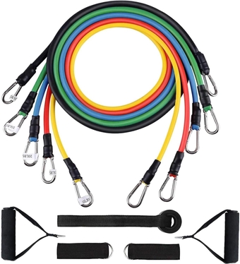 Resistance Band Set, Workout Bands for Men and Women, Exercise Bands with Door Anchor, Handles, for Muscle Training, Physical Therapy, Shape Body