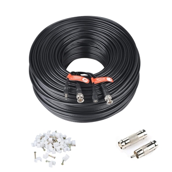 300Ft 91 Meters 4K 8MP Pre-Made All-in-One BNC Cables,Mini RG59 Cable,Extension Wire Cord for Security Camera System,Surveillance DVR Kit,CCTV Bullet Cameras or Dome Analog Cameras