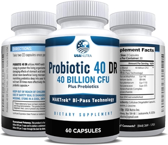 Probiotic 40 DR for Women and Men, 20X More Effective with Prebiotics