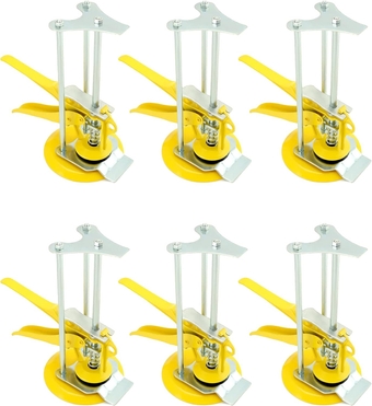 Tile Locator, Tile Leveling System, 6 Pack Wall Tile Height Regulator Locator, Adjustable Height 1-10cm, Labor Saving Arm, Heighter Leveler lift, for Building Walls Floor Doors and Cabinet