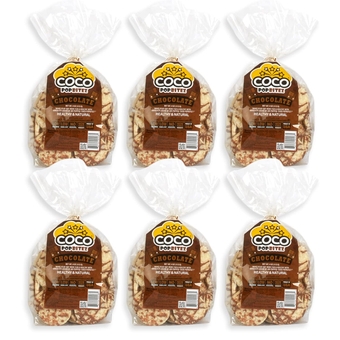 6 PACK  BITEZ Popped Rice Cake CHOCOLATE, Non-GMO, Light and Airy Rice Cracker, Multigrain Rice Crisps, Low Calorie