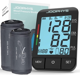 Blood Pressure Monitor Upper Arm, 9-17'' & 13-21'' Extra Large XL Cuffs, Clinical Accurate BP Machine for Home Use, Large LCD Screen with Date & Time, 4 AAA Batteries Included (L&XL Cuff LED)