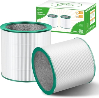 Air Purifier & Fan Filter Replacements Compatible with Dyson Pure Cool Link TP01, TP02, TP03, AM11, BP01 Models, 2 Pack