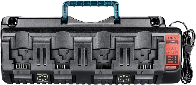 Replacement for Dewalt Battery Charger DCB104 4-Port Rapid Charger Station Compatible with Dewalt 20V Battery DCB206 DCB200 DCB20460V Max DCB606 DCB609【Batteries Sold Separately】