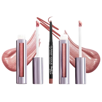 LuxGloss Kit with 2 Moisturizing Shimmer Lip-Gloss Tubes (‘Strike a Pose’ and ‘Fashion Week’) and 1 Matte Lip-Liner Pencil (‘Work It Babe’)
