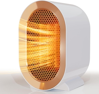 Electric Space Heater,1200W Energy Efficient Space Heaters for Indoor Use,Two-Speed Portable Heater Fan for Office with Adjustable,Overheating Protection,Dumping shutdown (White)