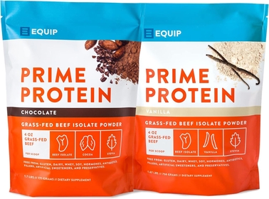 Foods Chocolate Prime Protein Powder - Vanilla & Chocolate - Grass-Fed Isolate Beef Protein Powder - Paleo and Gluten Free Protein Powder - Helps Build and Repair Tissue, Gluten Free