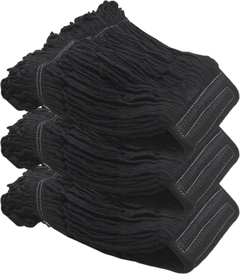 Mop Head Replacement,Commercial Mop Heads,Cotton Washable Industrial Mop Head,6 Inch Heavy Duty Mop Heads,Wet Industrial Cleaning Mop Head for Home,Industrial and Commercial Use Clean（Black）