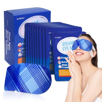 Steam Eye Mask for Dry Eyes 10-Pack SPA Warm Eye Compress Patented Self-Heating Core for Soothing Eye Fatigue, Dark Circle, Puffiness, Stress Relief (Unscented)