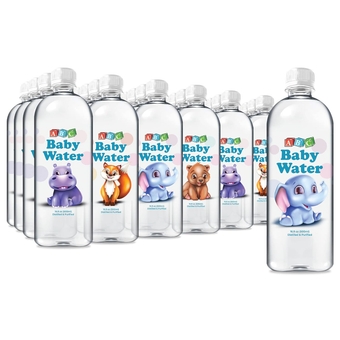 Baby Water Premium Distilled Water for Babies - Healthy Purified 16.9 oz Bottles - Formula, Cereal, Milk, Daily Drinking - 24 Pack