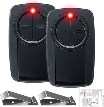 klik5u-bk2 klik3u-bk clicker universal 2-button remote for chamberlain LiftMaster Craftsman Genie garage door opener etc. Wireless Keyless for Red/Orange/Purple/Green/Yellow Learn Button or Dip Switch