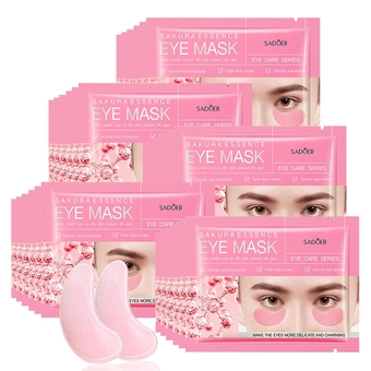 Eye Mask Collagen Eye Gel Pads Under Eye Mask for Puffiness and Dark Circle Under Eye Patches for Women and Men (Sakura pink)