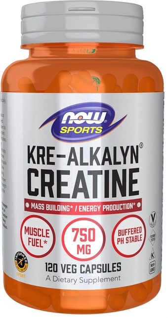 Sports Nutrition, Kre-Alkalyn Creatine 750 mg, Mass Building*/Energy Production*, 120 Veg Capsules