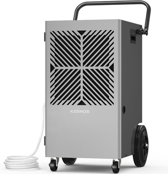 155 Pints Commercial Dehumidifier with Pump – Dehumidifier with Drain Hose and 24 Hr Timer in Large Space Up to 7500 Sq. Ft. – Ideal for Basements, Industrial Spaces and Job Sites