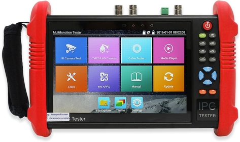 Wsdcam 7 Inch All in One IPS Touch Screen IP Camera Tester Security CCTV Tester Monitor with SDI/TVI/AHD/CVI/POE/4K H.265/1080p HDMI in&Out/RJ45-TDR/Firmware Update Upgraded 9800ADHS-Plus