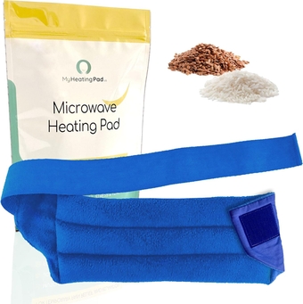 Microwavable Heating Pad for Lower Back and Menstrual Cramps - Moist Microwave Heating Pad for Muscles and Joints - Natural Microwave Hot Pack Heat Pad for Lower Back Pain - 1 Pack Blue
