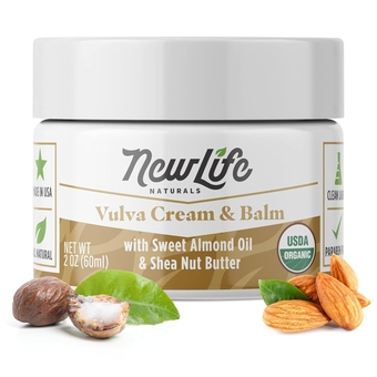 Certified Organic Vulva Cream - Menopause Support, Itching Relief, Vaginal Moisturizer & Dryness Solution | Intimate Feminine Care - 2 Oz - Made in USA