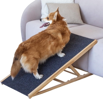 Adjustable Ramp for All Pets, Lightweight Ramp for Large or Small Dogs, Foldable Dog Ramp with Non-Slip Surface, Indoor Dog Ramp for Couch or Sofa, Portable Car Pet Ramp