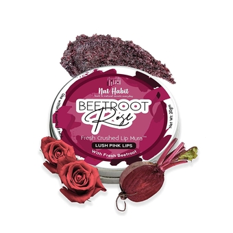 SS Beetroot Rose Lip Mura, Lip Scrub for Lip Lightening, Lip Mask for Dark Lips | Natural, Ayurvedic Lip Care | Fresh Kitchenmade, Desi Ghee, Raw Honey, Beetroot, Vitamin E | Dry Lips, 12g