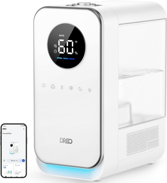 Humidifiers for Bedroom Home, Top-filled Smart Quiet Cool Mist Humidifiers for Large Room, Oil Diffuser & Nightlight for Baby Nusery, 50Hours Runtime for Home, Indoor Plants, Alexa/Google