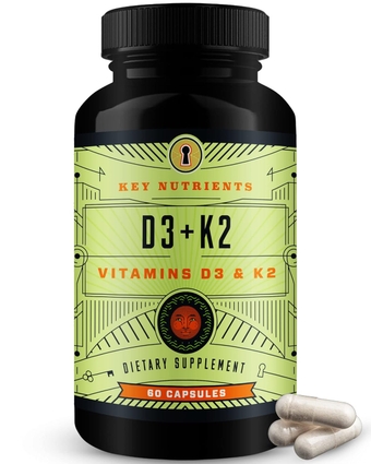 Vitamin D3 K2 Non GMO Gluten Free Formula - Vitamin D3 + K2 5000IU MCG for Healthy Muscle, Bone, Heart & Immune Support, Energy & Mood Enhancer, K2 D3 Vitamin Supplement Fast Absorption
