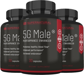5G Male Natural T Booster Enhancing Supplement for Blood Flow, Stamina, Strength & Endurance - Ginseng, Garlic, Ginkgo, Ginger Root, Vitamin D Supports Healthy Males - 90 Capsules
