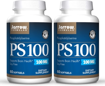 Formulas PS 100 - 60 Softgels, Pack of 2 - 100 mg Phosphatidylserine (PS) - Supports Brain Health - Soy Free - Up to 120 Total Servings