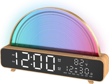 Sunrise Alarm Clock Wake Up Light for Kids, Bedrooms, Digital Sunlight Alarm Clock Dawn Simulator with Touch Night Light, 13 Soothing Sounds, Snooze Timer, Dual Alarms, Sunrise Simulation
