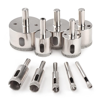 Diamond Hole Saw Kit 10 PCS Glass Drill Bits Sets DIY Tile Hole Saw Set for Ceramic, Glass, Tile, Porcelain, Marble, Granite Tool