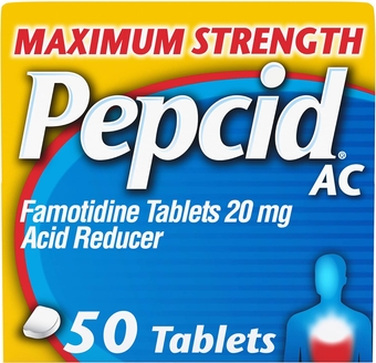 AC Maximum Strength Heartburn Relief Tablets, Prevents & Relieves Heartburn Due to Acid Indigestion & Sour Stomach, 20mg of Famotidine to Reduce & Control Acid, Fast-Acting, 50 Ct