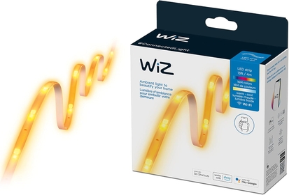 13FT RGB Wi-Fi LED Smart Color Changing Light Strip - Connects to Your Existing 2.4Ghz Wi-Fi - Control with Wiz  App - Works with Google Home, Alexa and Siri Shortcuts - No Hub Required