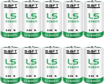 8 Pack LS33600 D Size 3.6V Lithium Thionyl Chloride Battery 17000mAh ER34615 Battery