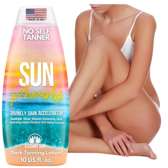 Proverbs Tanning Bed Lotion, Dark Tan Accelerator, Outdoor Indoor Tanning Lotion without Bronzer, Bronzer Free Tanning Lotion, Natural Bronzing Coconut  Kissed Lotion by