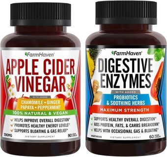 Apple Cider Vinegar Capsules with Ginger & Digestive Enzymes with 18 Probiotics & Herbs