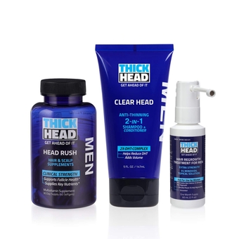 HEAD START Hair Loss Treatment & Regrowth System for Men | Includes Shampoo and Conditioner, 5% Minoxidil, Hair & Scalp Supplements | Hair Loss, Hair Growth, Thinning Hair