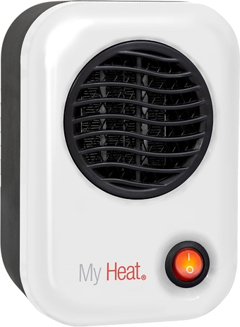 MyHeat Personal Mini Space Heater for Home with Single Speed, 6 Inches, White, 200W, 101