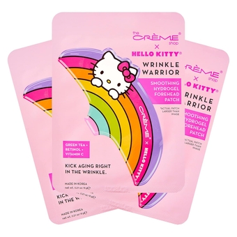x Hello Kitty Hydrogel Forehead Mask, Anti-Wrinkle Mask with Retinol, Green Tea and Vitamin C, Forehead Wrinkle Patch, Anti-Aging Treatment, Hydrogel Pad for Wrinkle Relief (3-Pack)