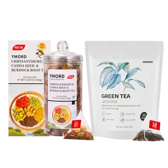 Jasmine Green Tea Bags + Chrysanthemum Cassia Seed Tea Bags – Chinese Herbal Tea - 40 bags